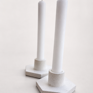 Set 2 Sfeșnice pentru Lumânări Înalte, Minimaliste — Edge Candle Holder | Lazuran Studio