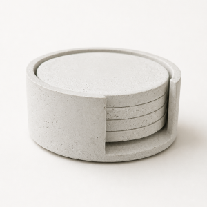 Set Suporturi de Pahare Rotunde cu Suport — Orbit Coaster Set | Lazuran Studio