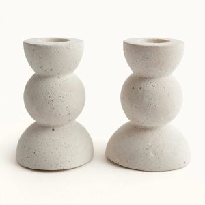 Set 2 Sfeșnice pentru Lumânări Înalte, Design Totem — Totem Candle Holder | Lazuran Studio